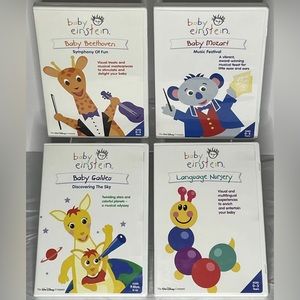 Lot of 4 Baby Einstein Educational DVDs For Ages 0-3 Music, Universe, Language